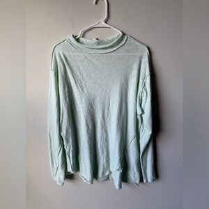 We The Free light Teal Long Sleeve Top
